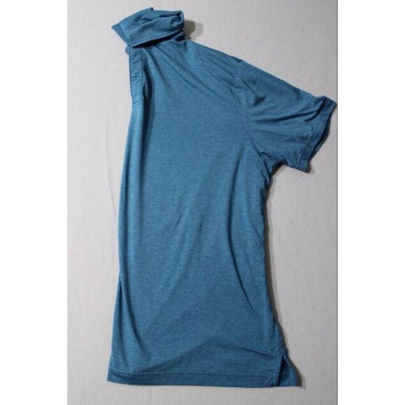 01.Algo Performance Polo Golf Shirt Short Sleeve Anti Odor Marine Blue 2XL - Picture 3 of 4